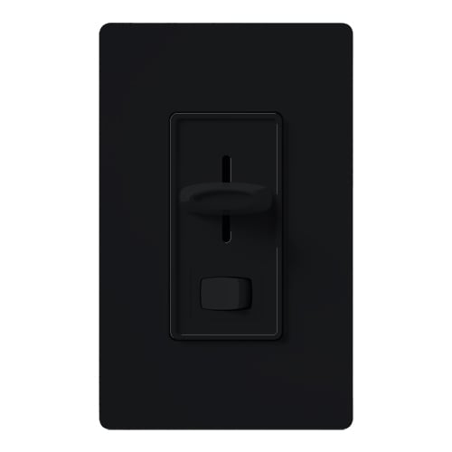 Skylark Dimmer with On/Off Switch, Incandescent/Halogen, Single-pole, preset, 120V/1000W in black