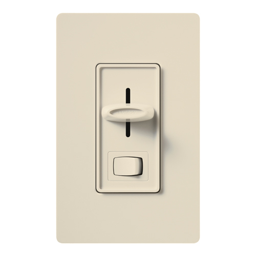 Skylark Dimmer with On/Off Switch, Incandescent/Halogen, Single-pole, preset, 120V/1000W in light almond