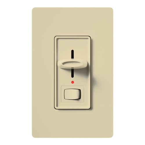 Skylark Dimmer with On/Off Switch and Locator Light, Incandescent/Halogen, Single-pole, preset, 120V/1000W in ivory