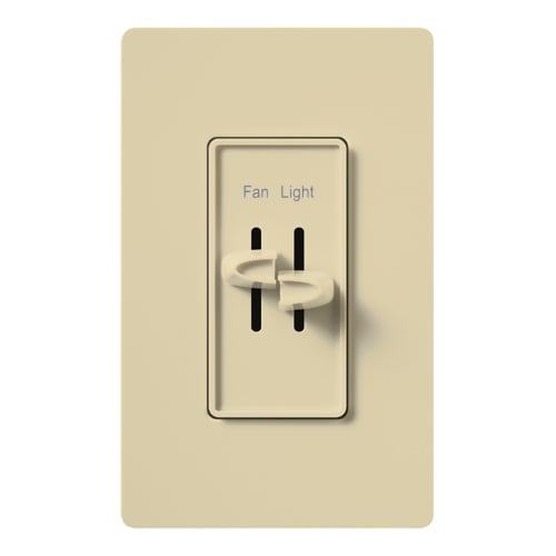 Skylark Fan/Light Control, Single-pole, fully variable fan control and dimmer, 120V/300W light, 2.5A fan in ivory