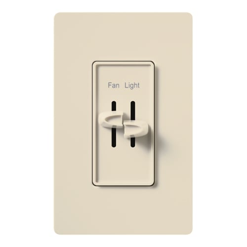 Skylark Fan/Light Control, Single-pole, quiet 3-speed and dimmer, 120V/300W light, 1.5A fan, clamshell packaging in light almond