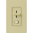 Skylark Dimmer with On/Off Switch, Incandescent/Halogen, 3-way, preset, 120V/600W in ivory