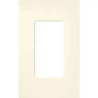 Claro Wallplate, Satin Finish, Single-gang in biscuit