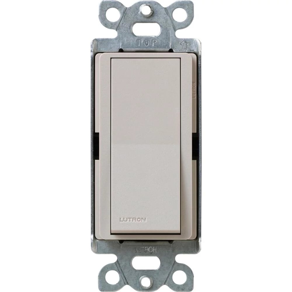 Lutron Claro 15 Amp, Single-Pole On/Off Rocker Switch, Taupe