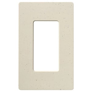 Claro Wallplate, Satin Finish, Single-gang in stone