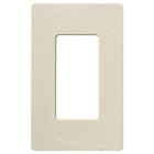 Claro Wallplate, Satin Finish, Single-gang in stone
