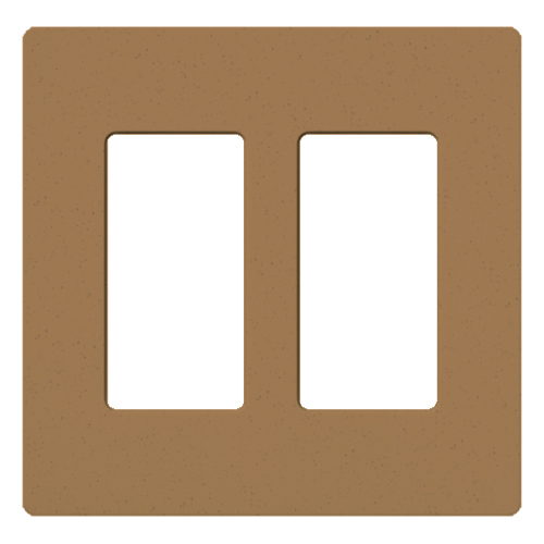 Claro Wallplate, Satin Finish, Two-gang in terracotta