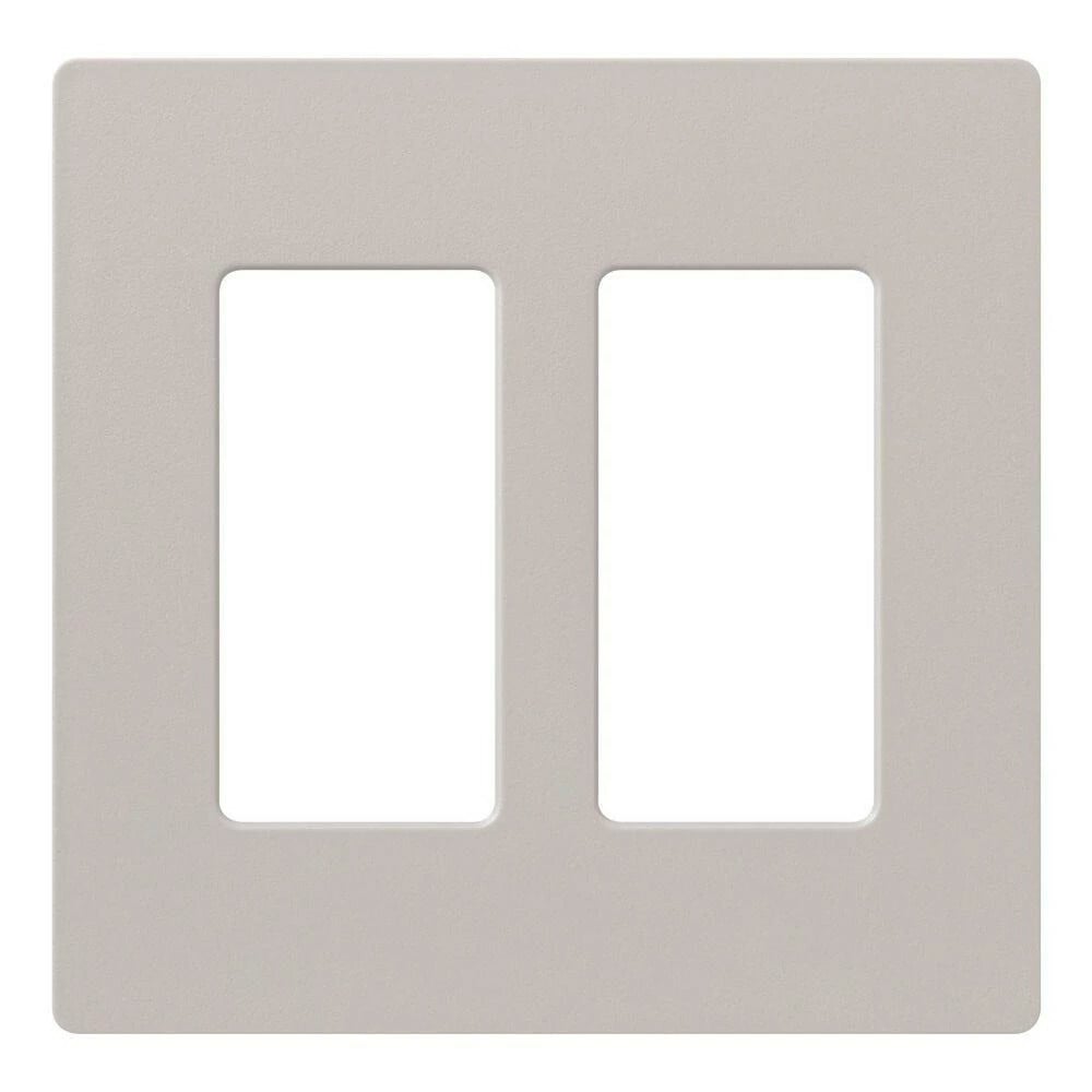 Claro Wallplate, Satin Finish, Two-gang in taupe