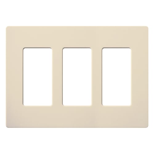 Claro Wallplate, Satin Finish, Three-gang in eggshell