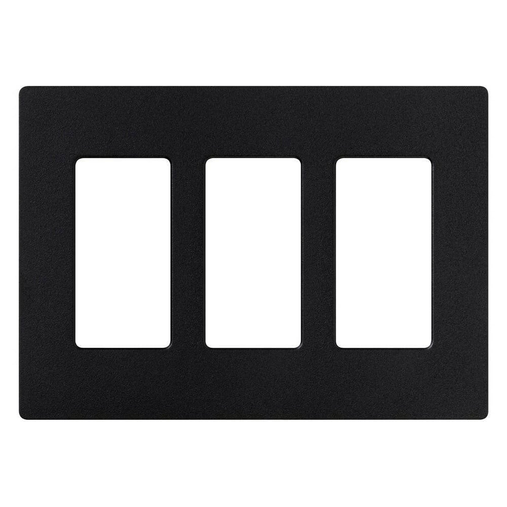 Claro Wallplate, Satin Finish, Three-gang in midnight