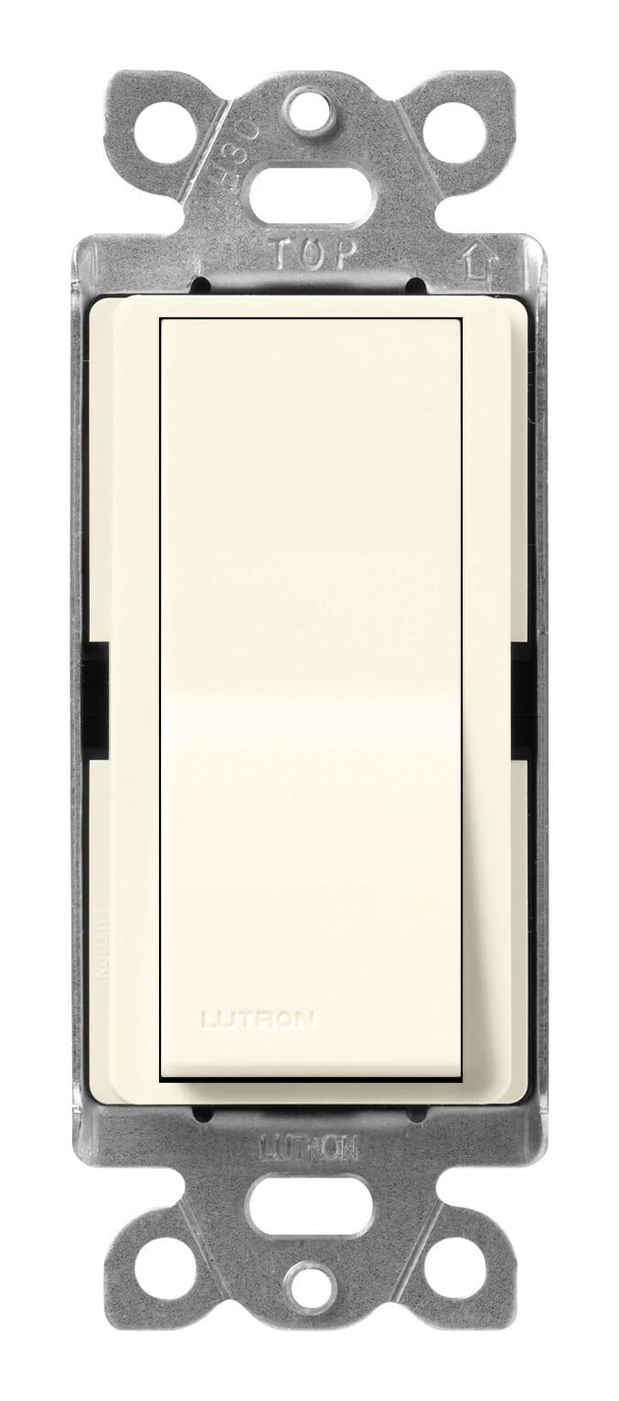 Lutron Claro 15 Amp, 3-Way On/Off Rocker Switch, Biscuit