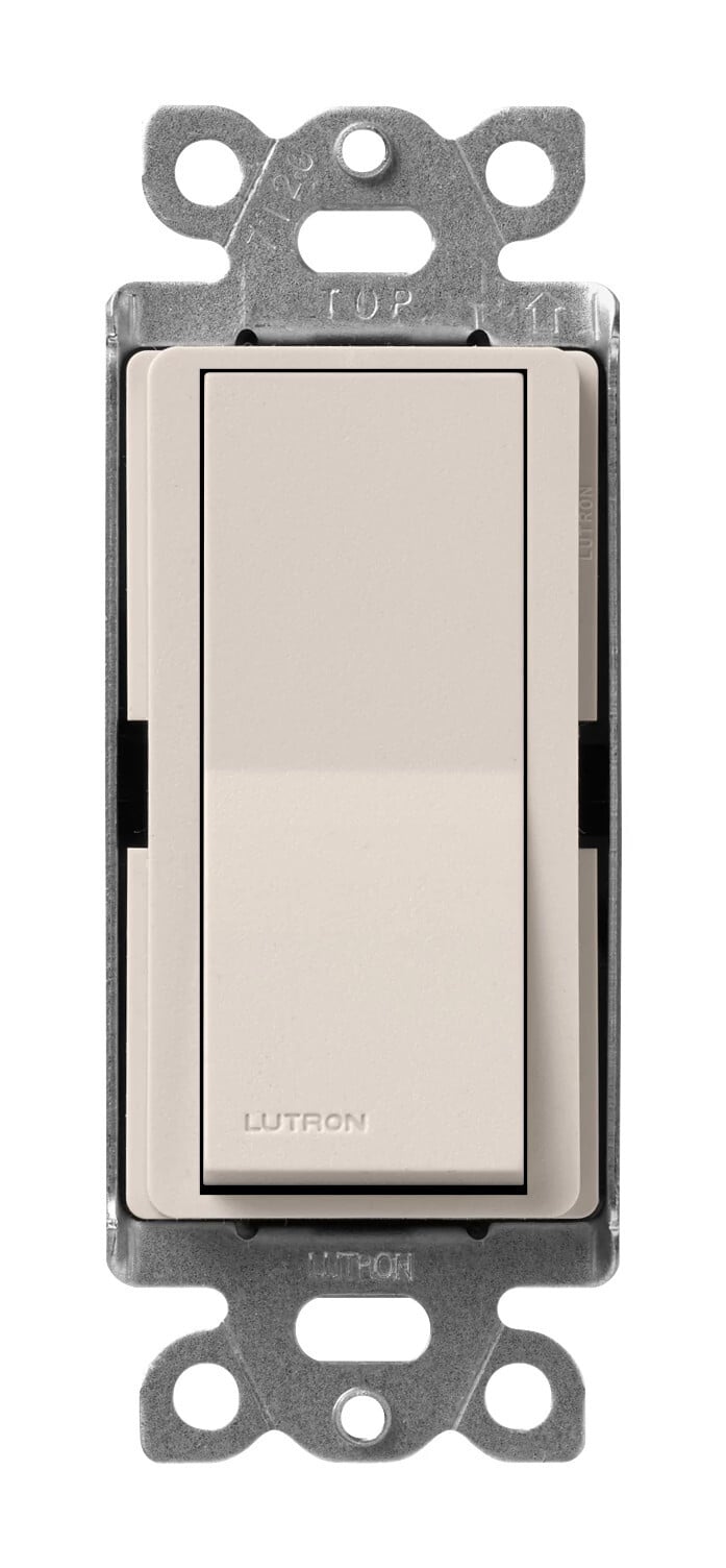 Lutron Claro 15 Amp 3-Way On/Off Rocker Switch, Taupe