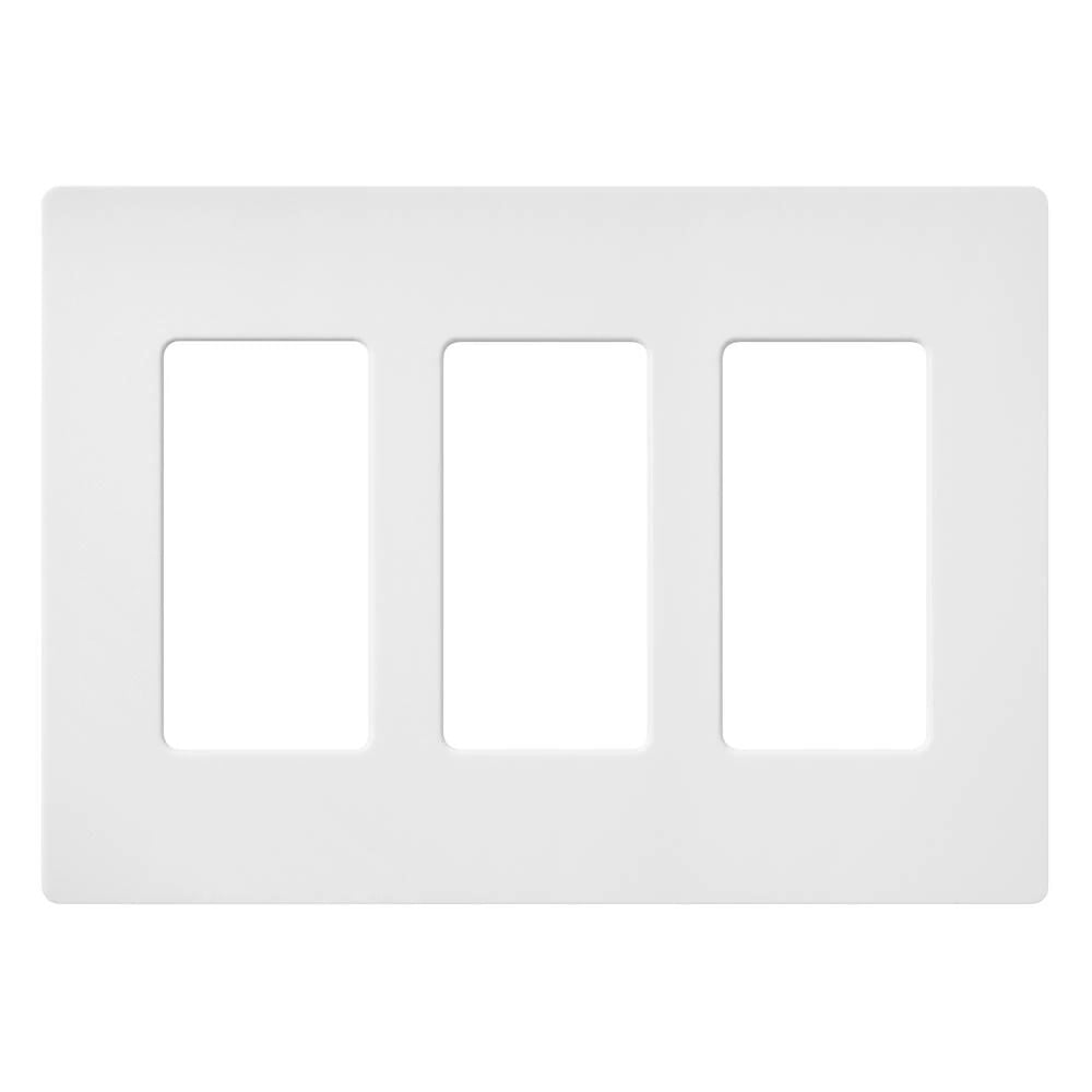 Claro Wallplate, Satin Finish, Three-gang in snow