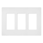 Claro Wallplate, Satin Finish, Three-gang in snow