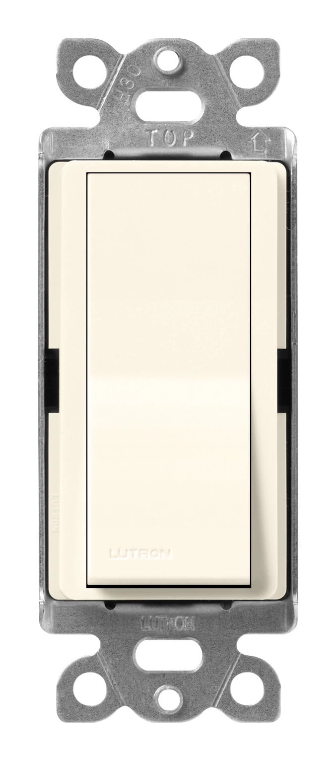 Lutron Claro 15 Amp, 4-Way On/Off Rocker Switch, Biscuit