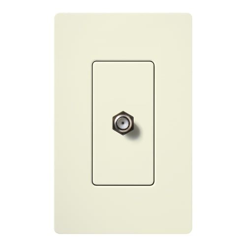 Claro, Satin, Single Cable TV Jack in biscuit