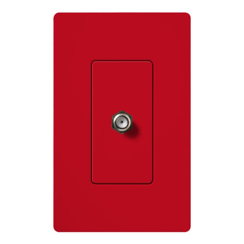 Claro, Satin, Single Cable TV Jack in hot
