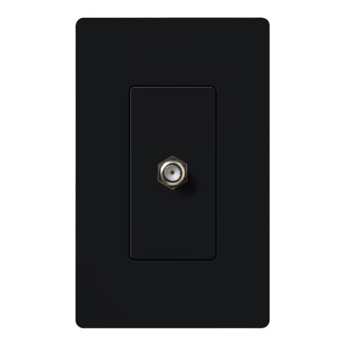Claro, Satin, Single Cable TV Jack in midnight