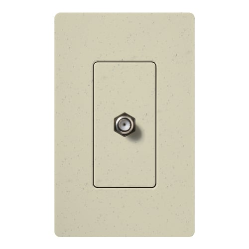 Claro, Satin, Single Cable TV Jack in stone