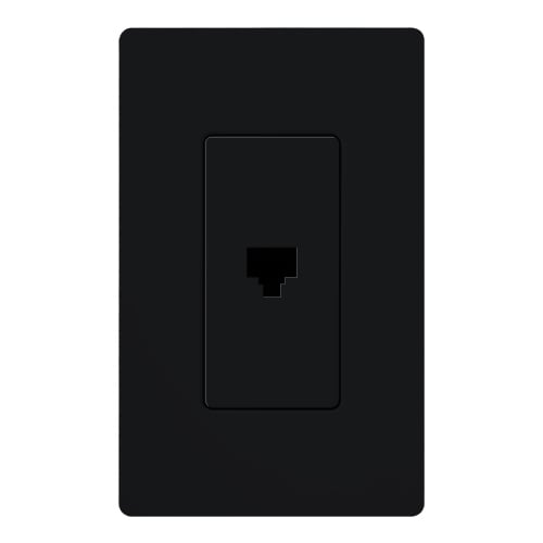 Claro, Satin, Single Telephone Jack in midnight