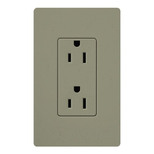 Claro, Satin, Receptacle, 125V/15A in greenbriar