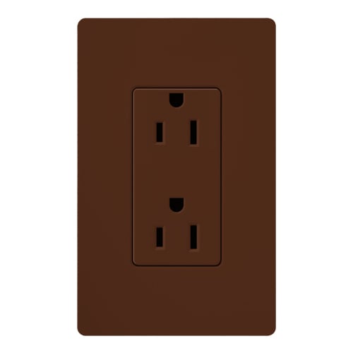 Claro, Satin, Receptacle, 125V/15A in sienna