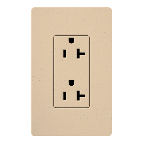 Claro, Satin, Receptacle, 125V/20A in Desert Stone