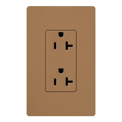 Claro, Satin, Receptacle, 125V/20A in terracotta