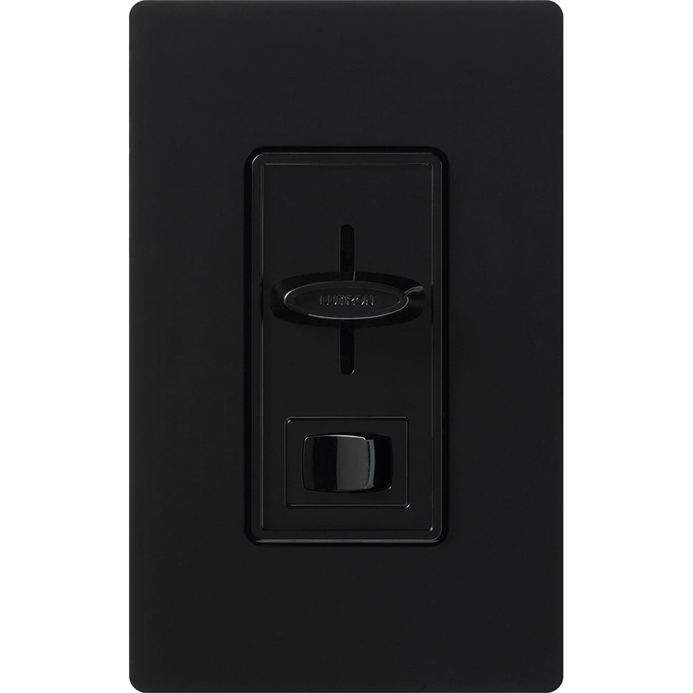 Skylark Dimmer with On/Off Switch, Electronic Low-Voltage, Single-pole, preset, 120V/300W in black
