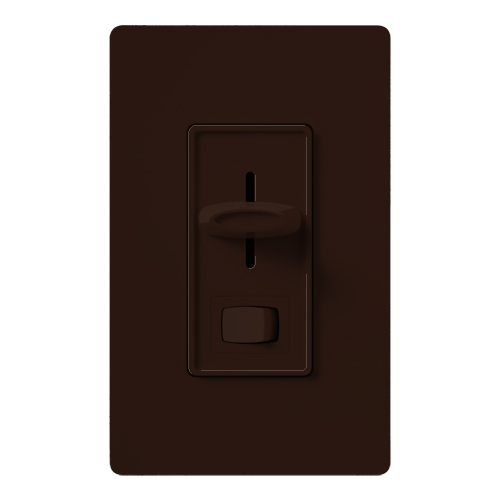 Skylark Dimmer with On/Off Switch, Electronic Low-Voltage, Single-pole, preset, 120V/300W in brown