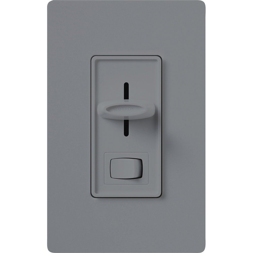 Skylark Dimmer with On/Off Switch, Electronic Low-Voltage, Single-pole, preset, 120V/300W in gray