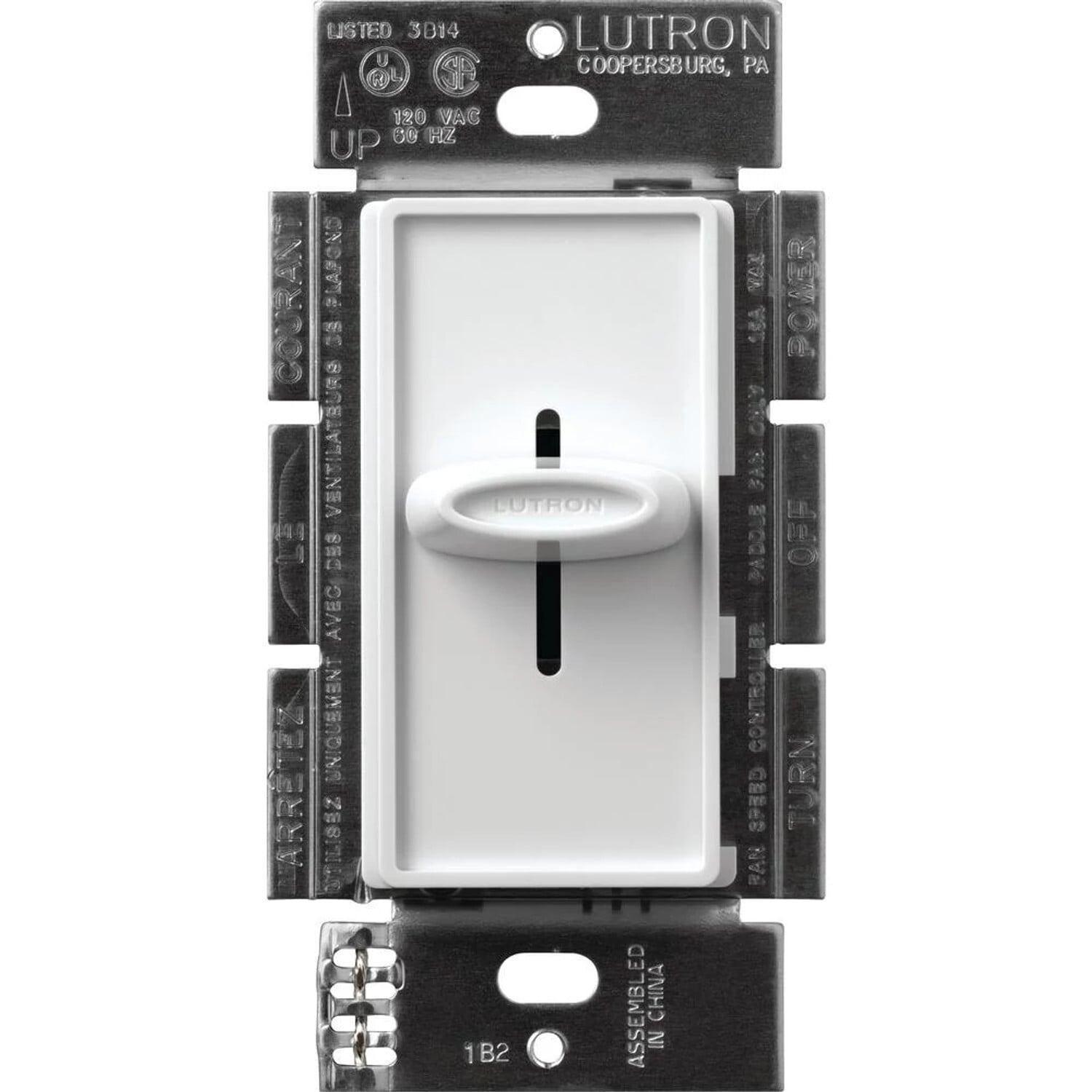 Skylark Fan-Speed Control, Single-pole, quiet 3-speed, 120V/1.5A in white