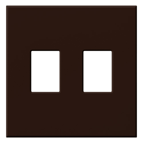 Single-gang VWP Series WallPlate for Vareo, Nova T and GRAFIK Eye Wallstation, Two-gang for 2 dimmers or switches in brown