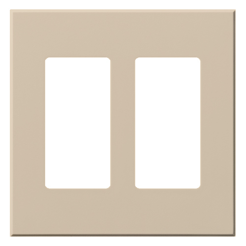 Multigang VWP Series Wallplate for Vareo, Nova T and GRAFIK Eye Wallstation, Two-gang for 2 accessories in taupe
