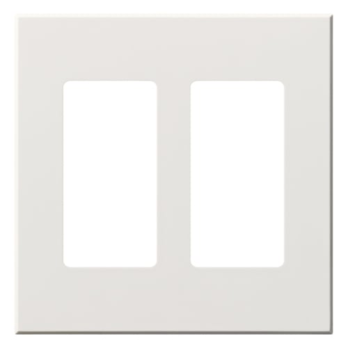 Multigang VWP Series Wallplate for Vareo, Nova T and GRAFIK Eye Wallstation, Two-gang for 2 accessories in white