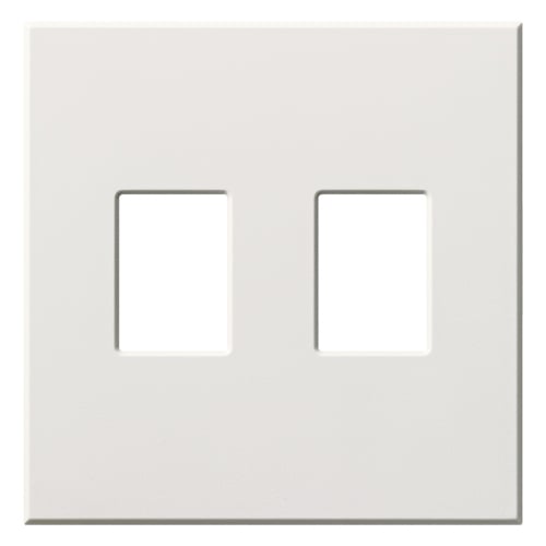 Single-gang VWP Series WallPlate for Vareo, Nova T and GRAFIK Eye Wallstation, Two-gang for 2 dimmers or switches in white