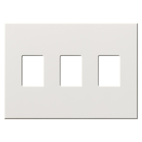 Multigang VWP Series Wallplate for Vareo, Nova T and GRAFIK Eye Wallstation, Three-gang for 3 dimmers or switches in white