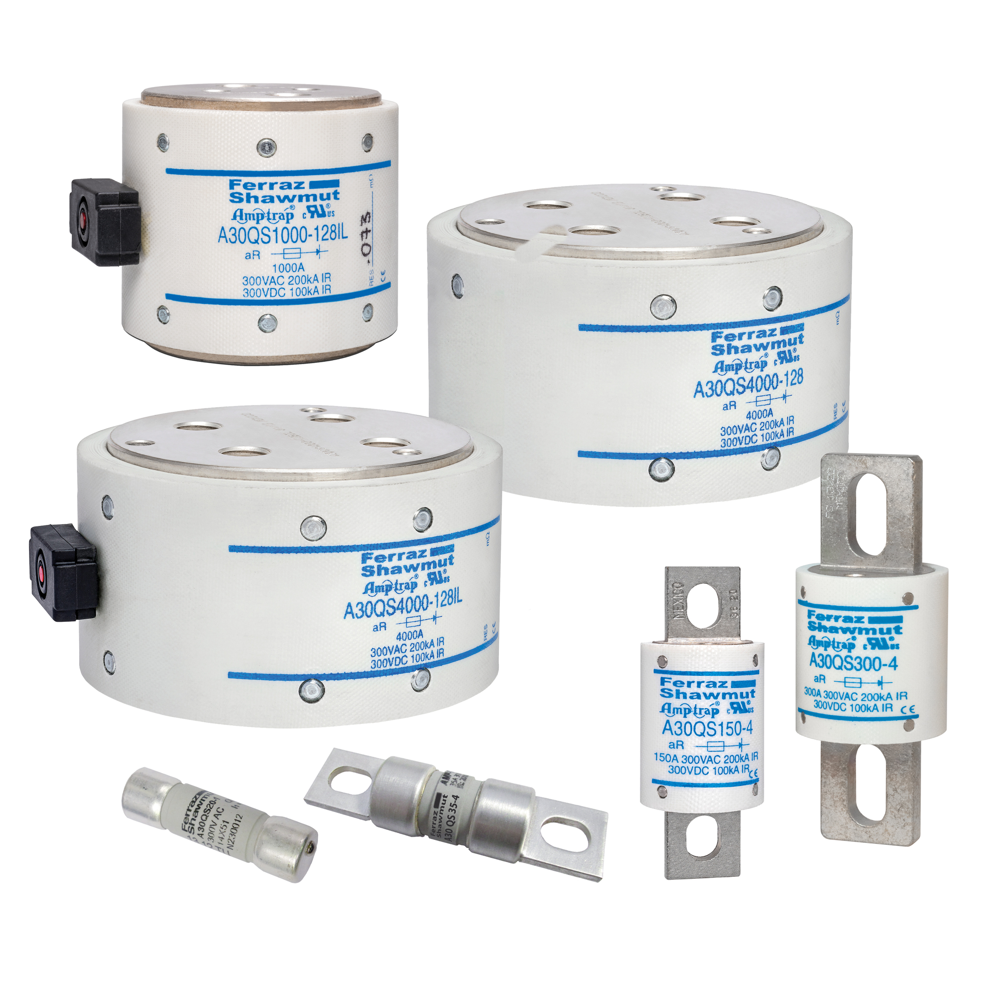 High Speed Fuse Amp-Trap A30QS 300VAC 300VDC 200A Blade IL Indicator