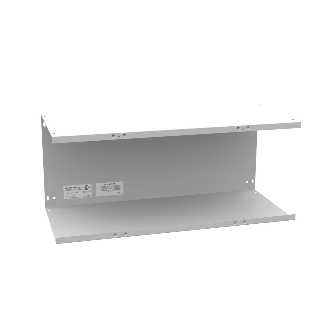 10x24x10 Screw Cover Wireway Type 1 UL Listed Steel No Knockouts ANSI 61 Gray
