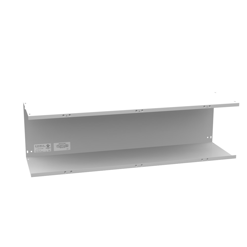 10x36x10 Screw Cover Wireway Type 1 UL Listed Steel No Knockouts ANSI 61 Gray