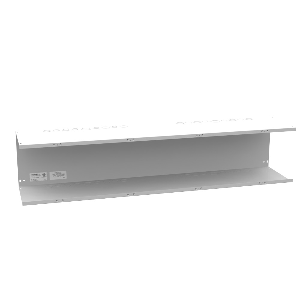 10x48x10 Screw Cover Wireway Type 1 UL Listed Steel Knockouts ANSI 61 Gray