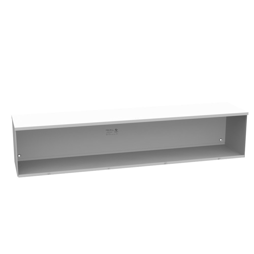10x48x10 Screw Cover Wireway Type 3R UL Listed Steel No Knockouts ANSI 61 Gray Quad D Knockout for Lock