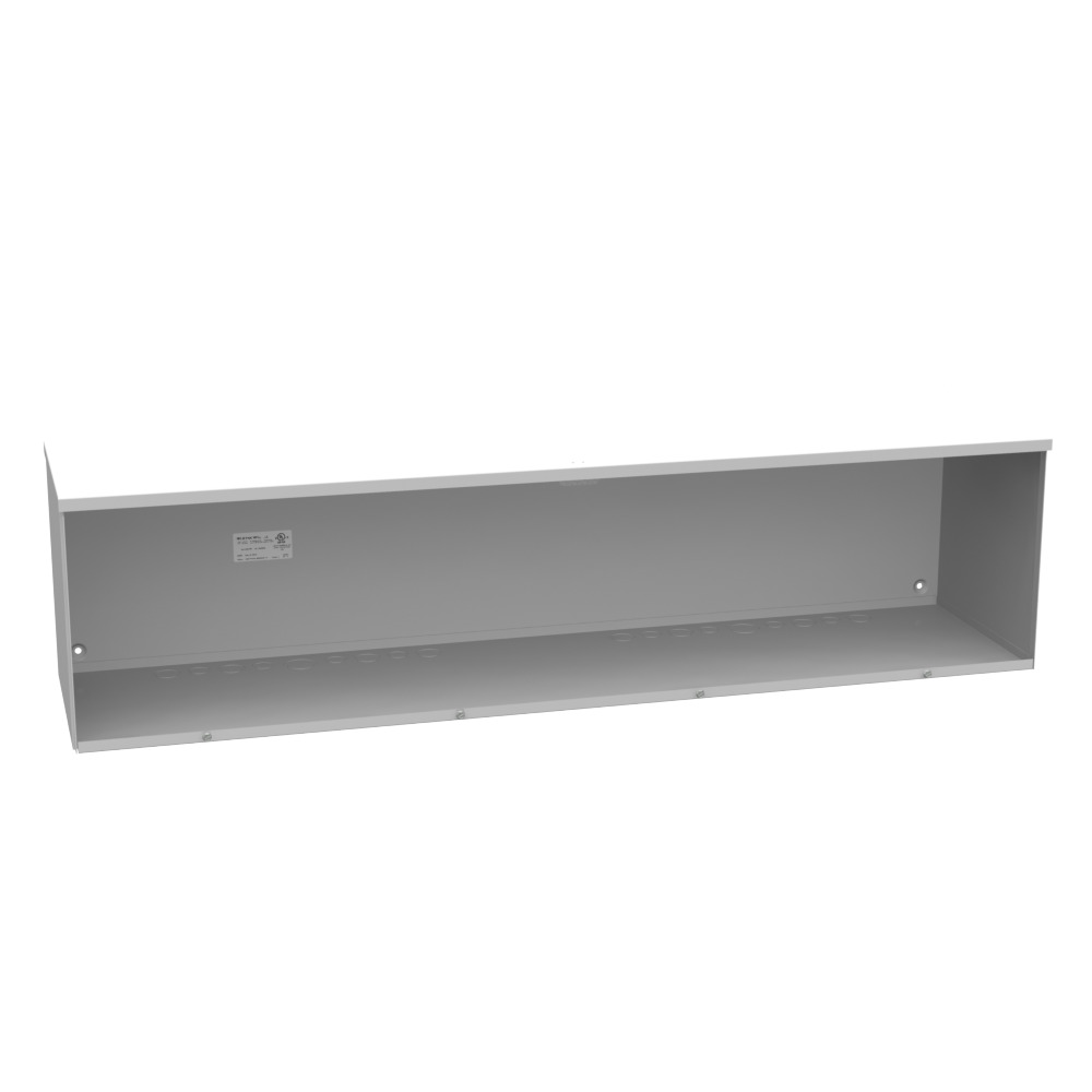 12x48x12 Screw Cover Wireway Type 3R UL Listed Steel Knockouts ANSI 61 Gray Quad D Knockout for Lock