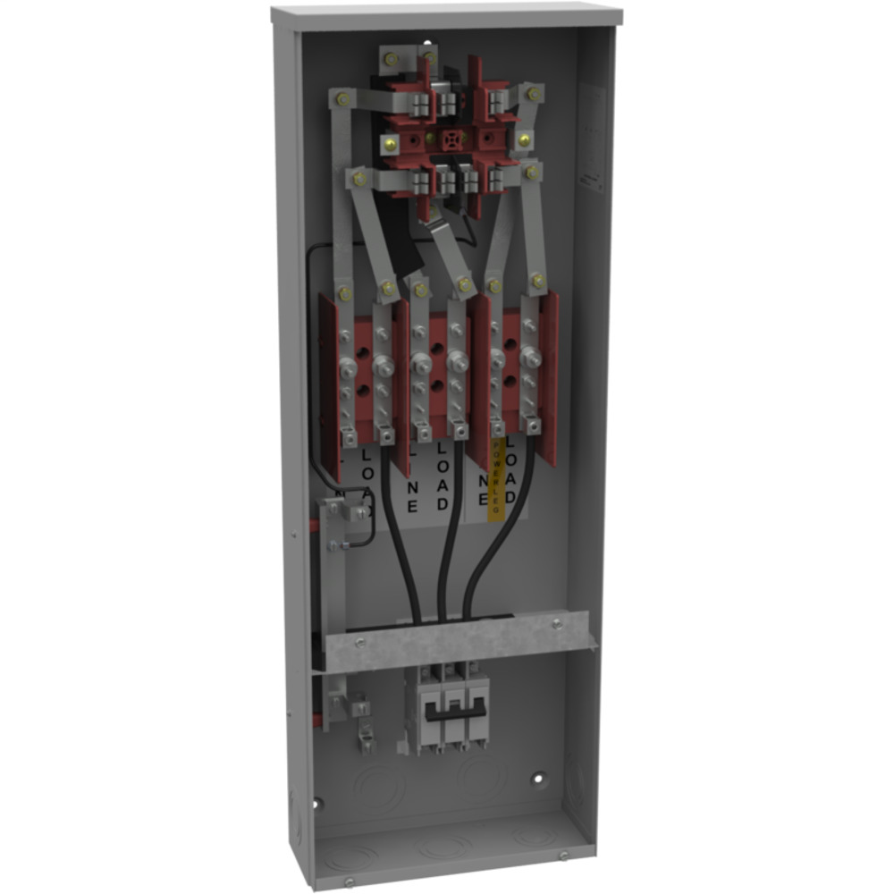 217MTB/22 7 Term, Ringed, 2 Small Closing Plate, Link Bypass, 1-100 Amp, Main Breaker, 22 kAIC