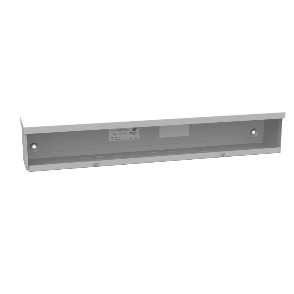 4x24x4 Screw Cover Wireway Type 3R UL Listed Steel Knockouts ANSI 61 Gray Quad D Knockout for Lock