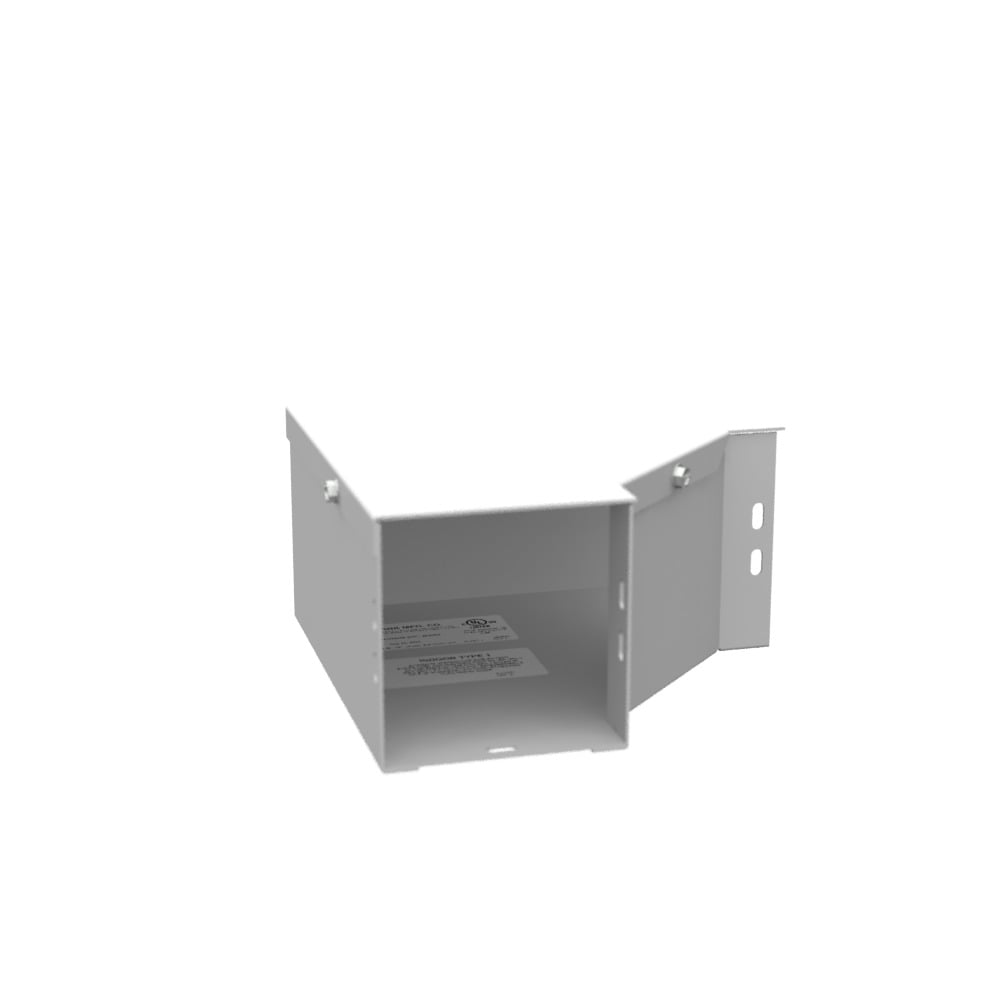 4.063x8.875x8.875 Wireway Elbow 90 Side Opening ANSI 61 Gray Steel