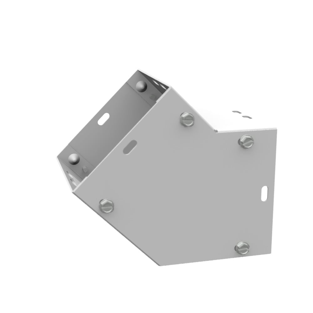6.187x4x5.469 Wireway Elbow 45 Side Wall Access ANSI 61 Gray Steel