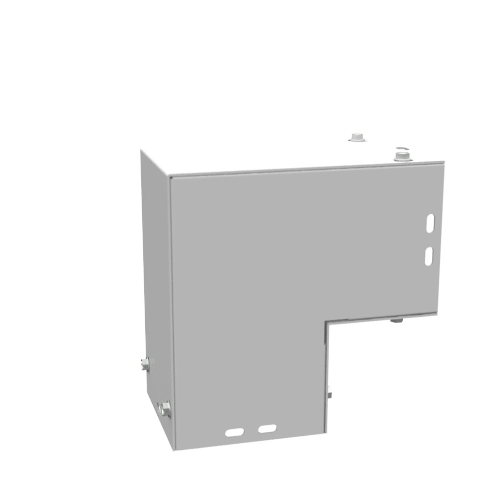 7.063x4x7.063 Wireway Elbow 90 Corners ANSI 61 Gray Steel