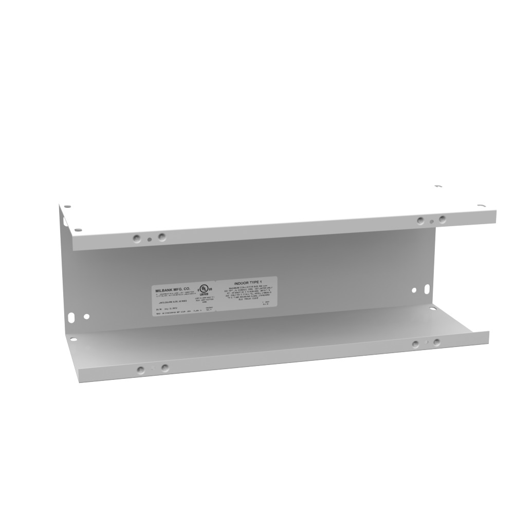 6x18x6 Screw Cover Wireway Type 1 UL Listed Steel No Knockouts ANSI 61 Gray