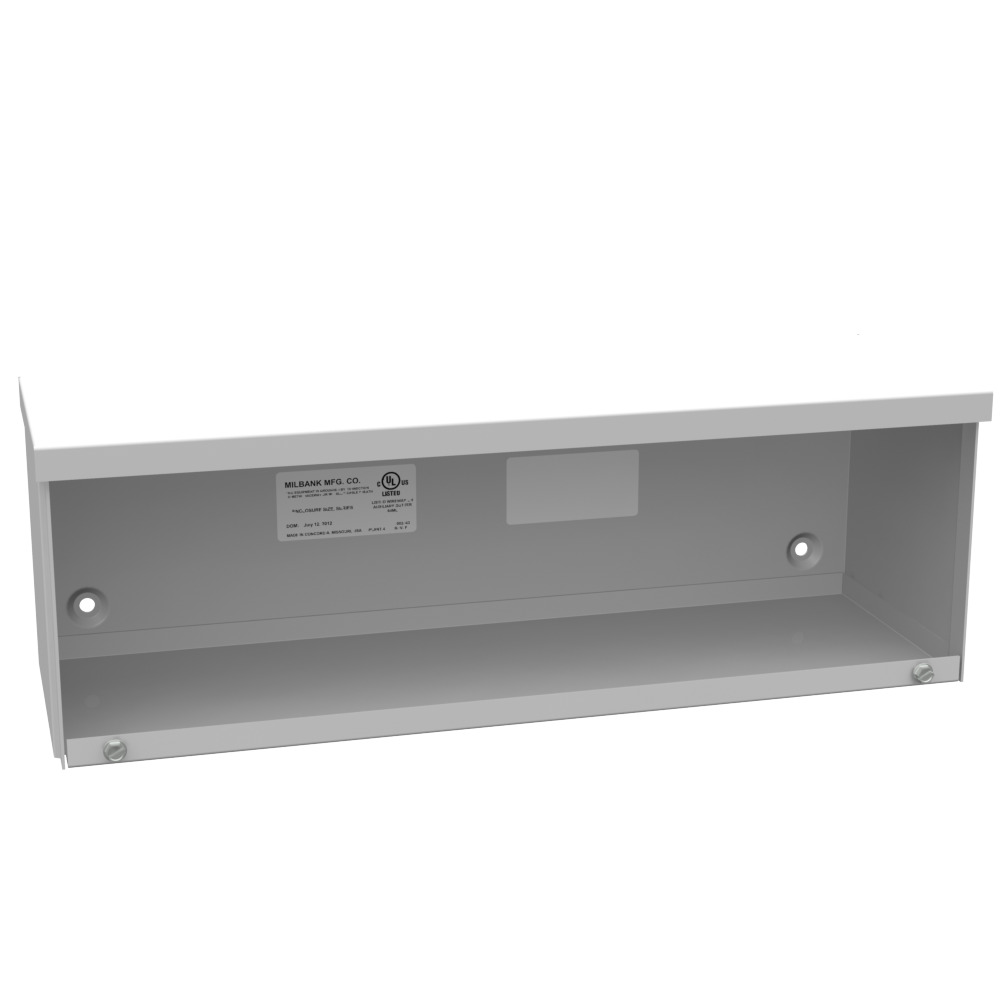 6x18x6 Screw Cover Wireway Type 3R UL Listed Steel No Knockouts ANSI 61 Gray Quad D Knockout for Lock